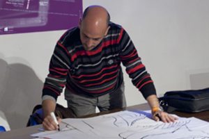 César Oroz en la Escuela de Arte de Pamplona