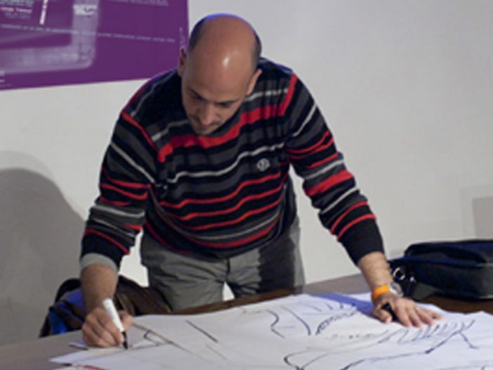 César Oroz en la Escuela de Arte de Pamplona