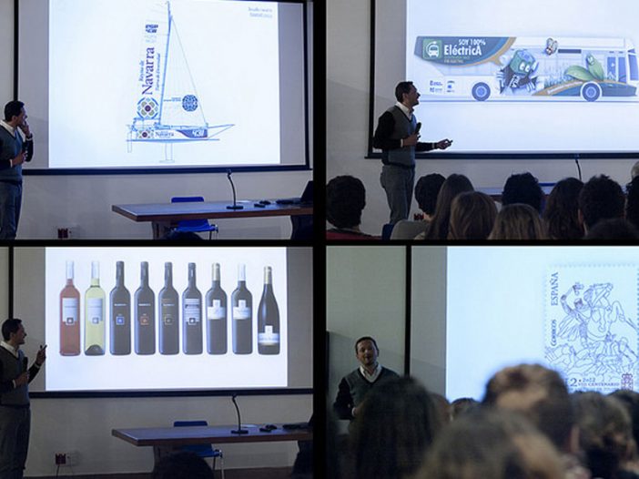 José Miguel Parra presenta al alumnado sus trabajos de los últimos quince años en el mundo del diseño
