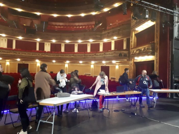 Sesión técnica para proyecto escenográfico en el Teatro Gayarre
