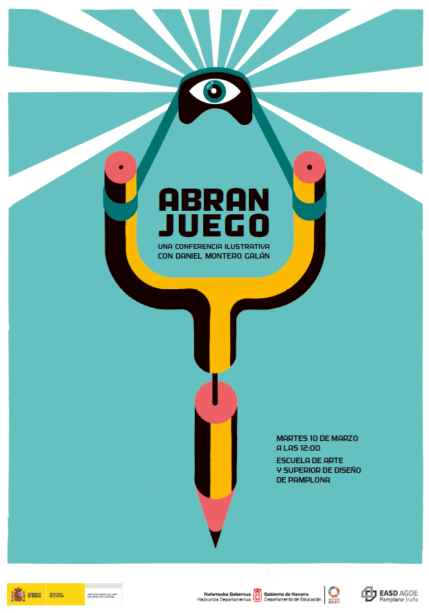 Cartel de la charla de Daniel Montero Galán. Ilustrador